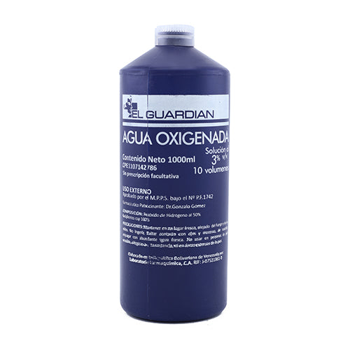 Agua Oxigenada x 1 Litro. EL GUARDIAN.