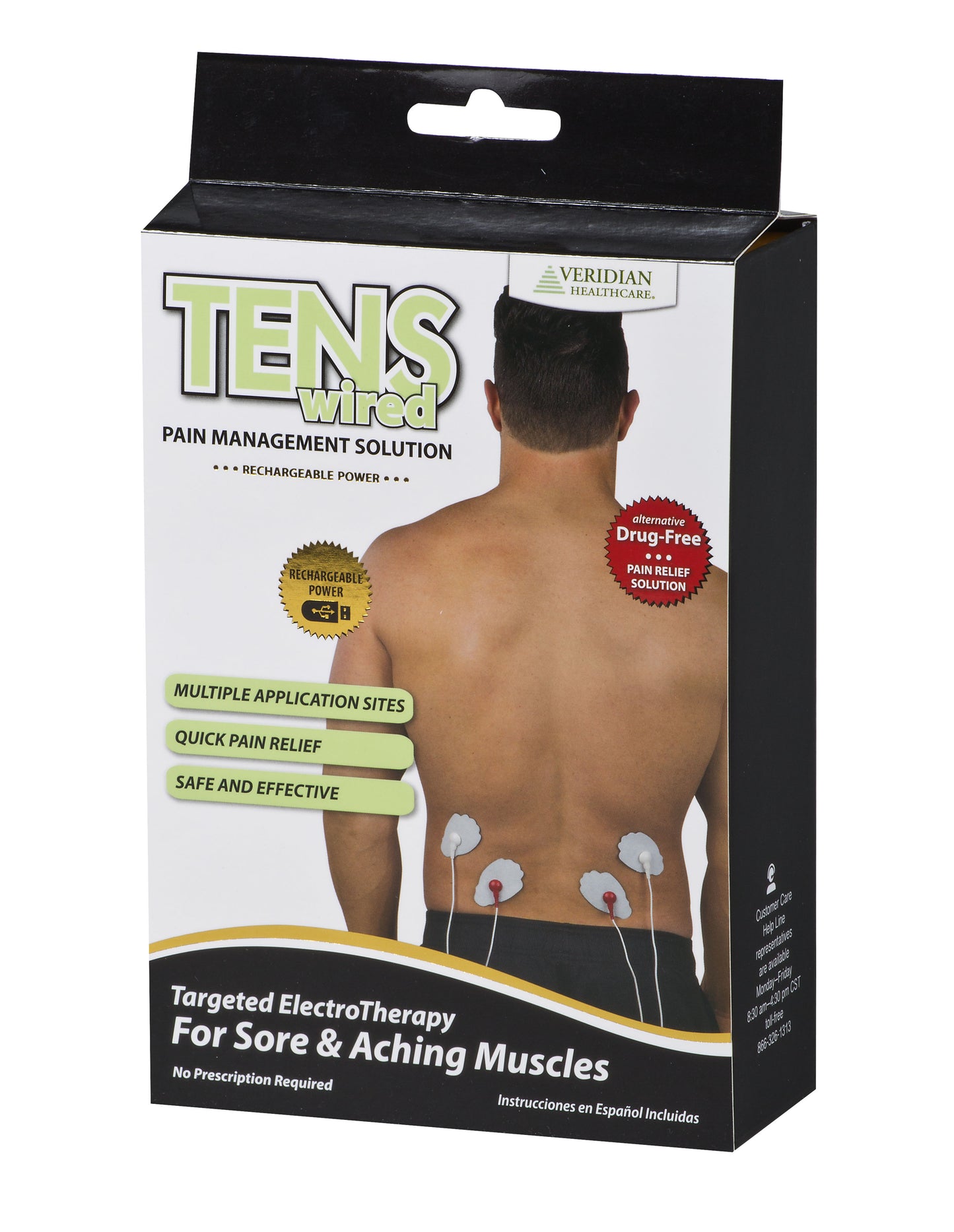 Tens Electroterapia. VERIDIAN HEALTHCARE.