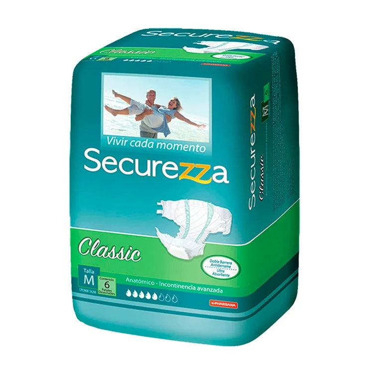 Pañales Securezza paquete 6 uds talla M