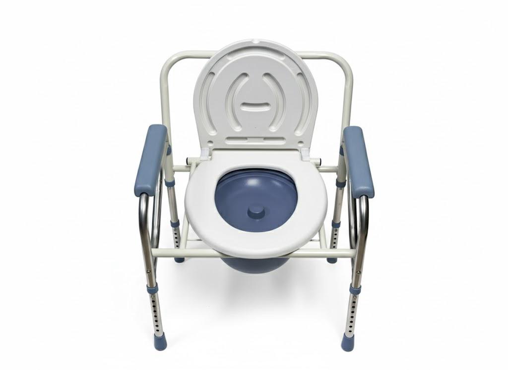 Silla Sanitaria Con Tapa y Altura Ajustable.