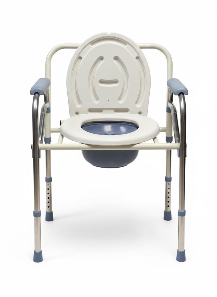 Silla Sanitaria Con Tapa y Altura Ajustable.