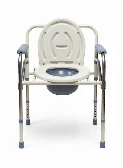 Silla Sanitaria Con Tapa y Altura Ajustable.