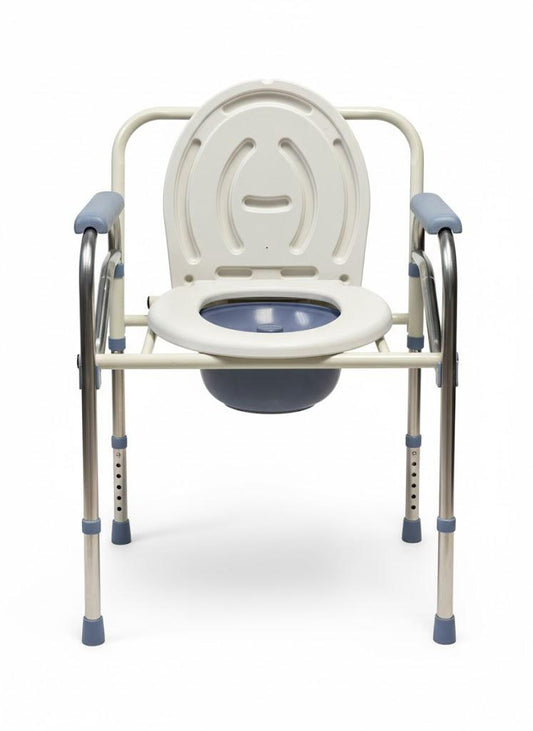 Silla Sanitaria Con Tapa y Altura Ajustable.