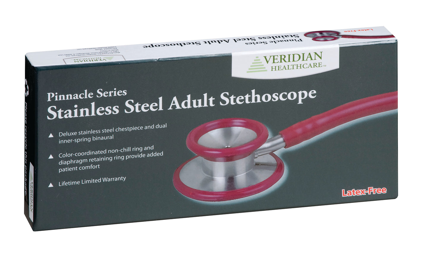 Estetoscopio de acero inoxidable adulto Veridian Healthcare