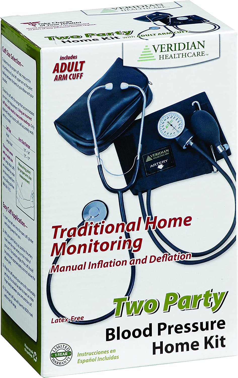 Tensiometro Manual Aneroide con Estetoscopio Suelto Veridian Healthcare