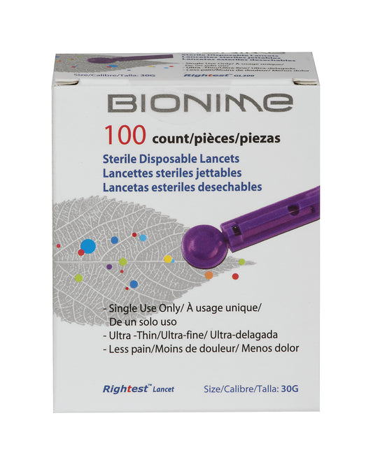 Caja de lancetas de 100 unidades BIONIME