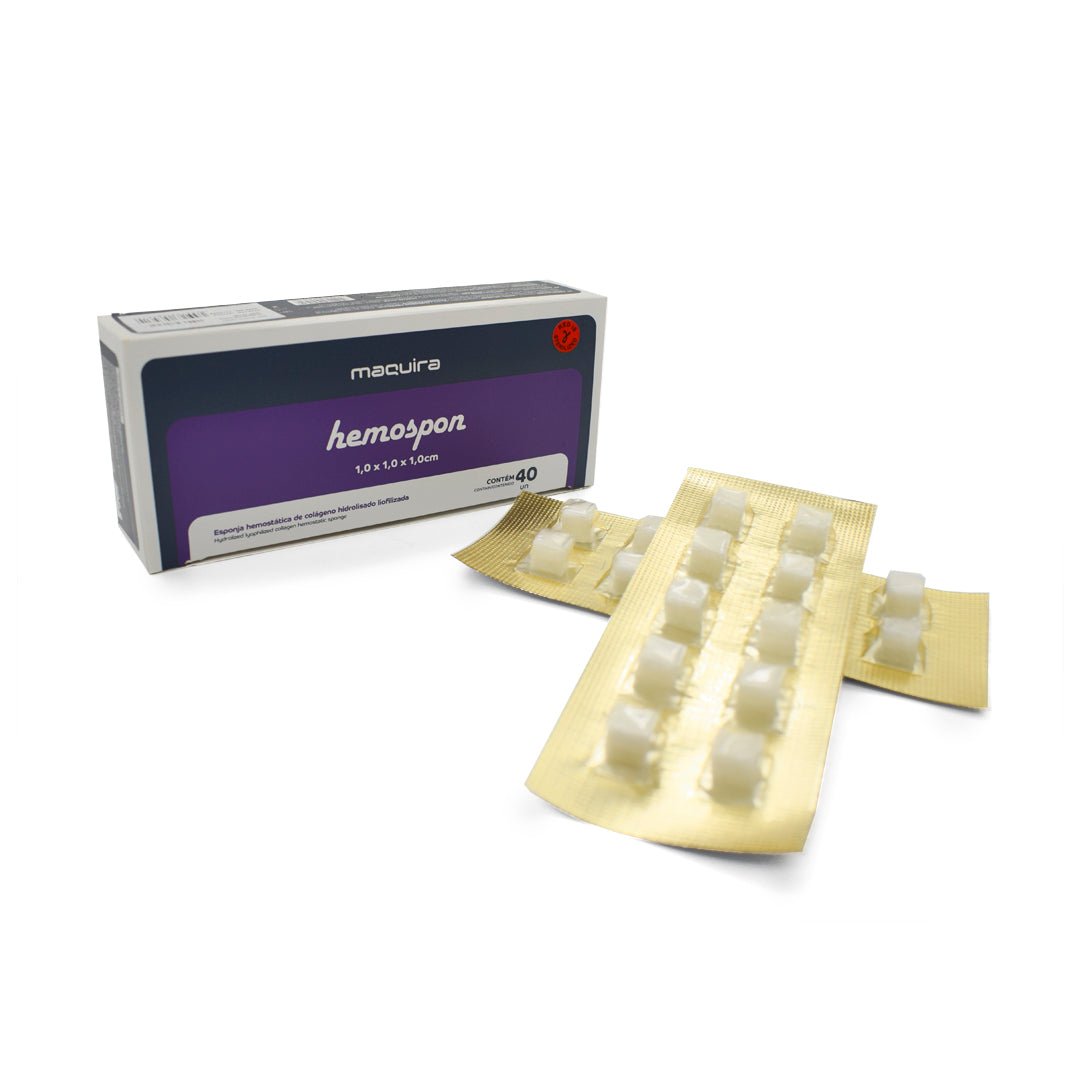 Esponja hemostática de colágeno x 40 uds hemospon MAQUIRA