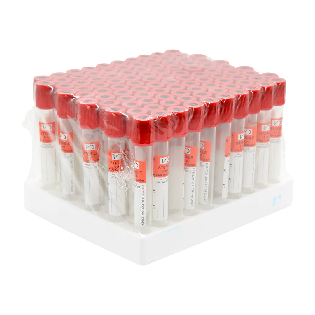 Tubo para extracción de sangre de 6 ml caja x 100 uds