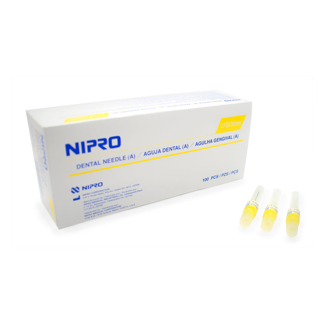 Aguja Dental 27G x 30mm x 100 pcs. NIPRO.