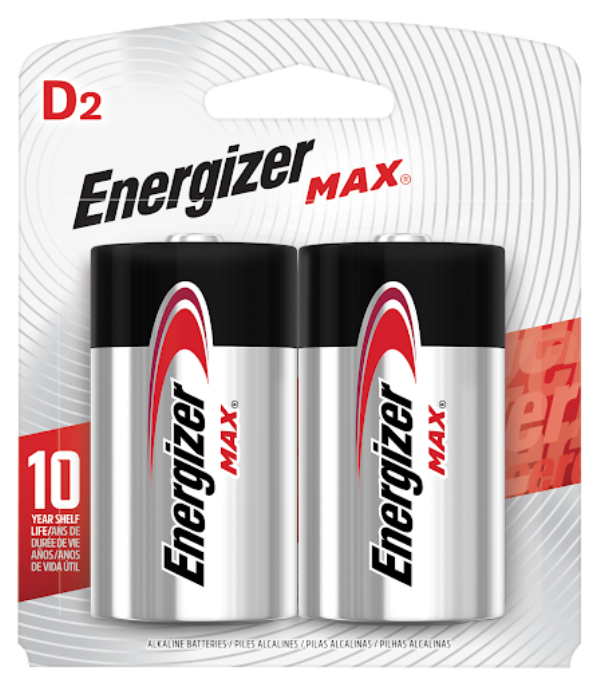 Pilas alcalina D2 x 2 uds Energizer MAX®