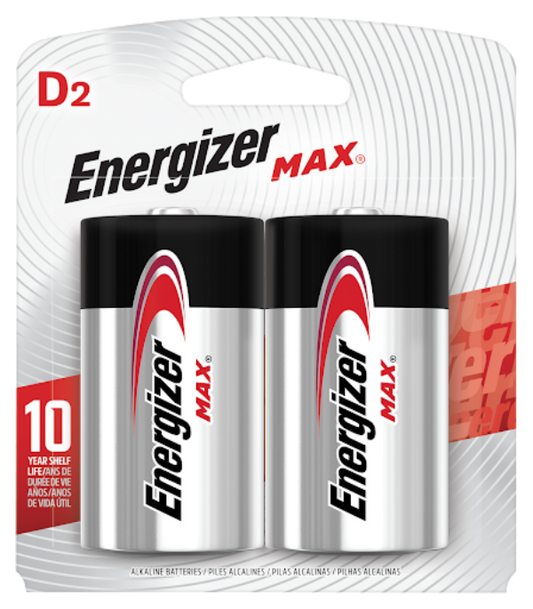 Pilas alcalina D2 x 2 uds Energizer MAX®