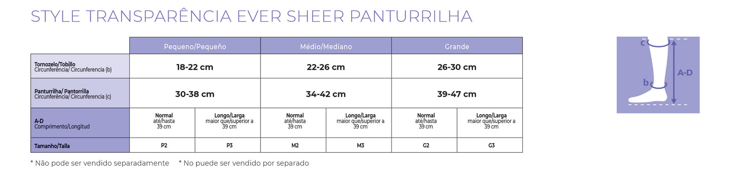 Medias De Compresión Pantorrilla-Ever Sheer (Punta Cerrada) 20-30mmHg SIGVARIS.