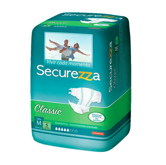 Pañales Securezza paquete 6 uds talla M