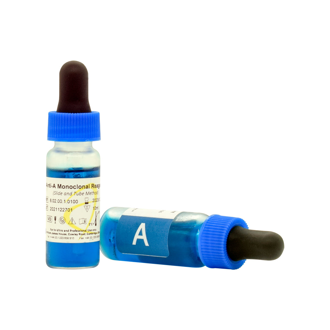 Suero Hemoclasificador Anti-A Monoclonal x 10ml Reactivo ATLAS MEDICAL.
