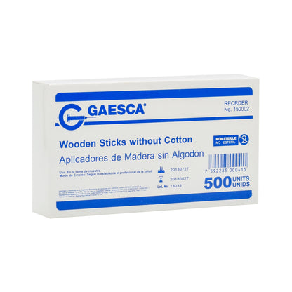 Aplicadores De Madera Sin Algodón x 500Uds. GAESCA®
