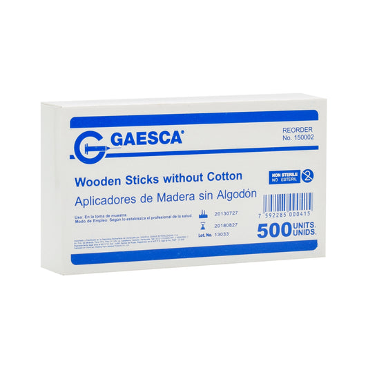 Aplicadores De Madera Sin Algodón x 500Uds. GAESCA®