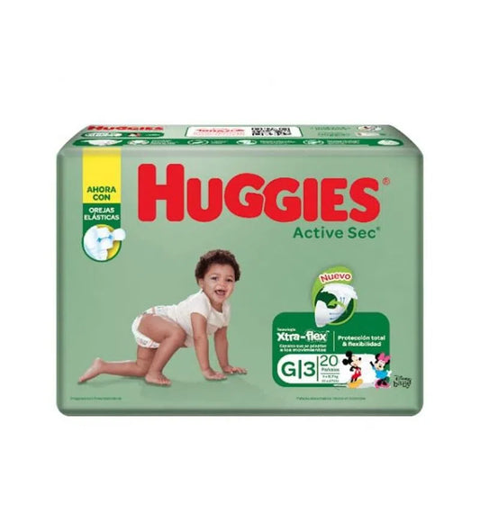 Pañal active sec talla G x 20 uds HUGGIES®