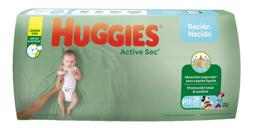 Pañal active sec X 36 unidades HUGGIES