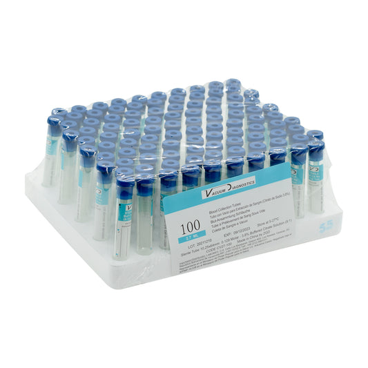 Tubos De Recolección De Sangre (Azul) x 100 uds 2.7ml