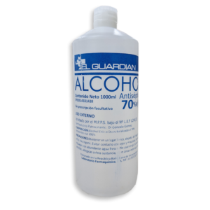 Alcohol Antiséptico al 70% 1 Litro. EL GUARDIAN.